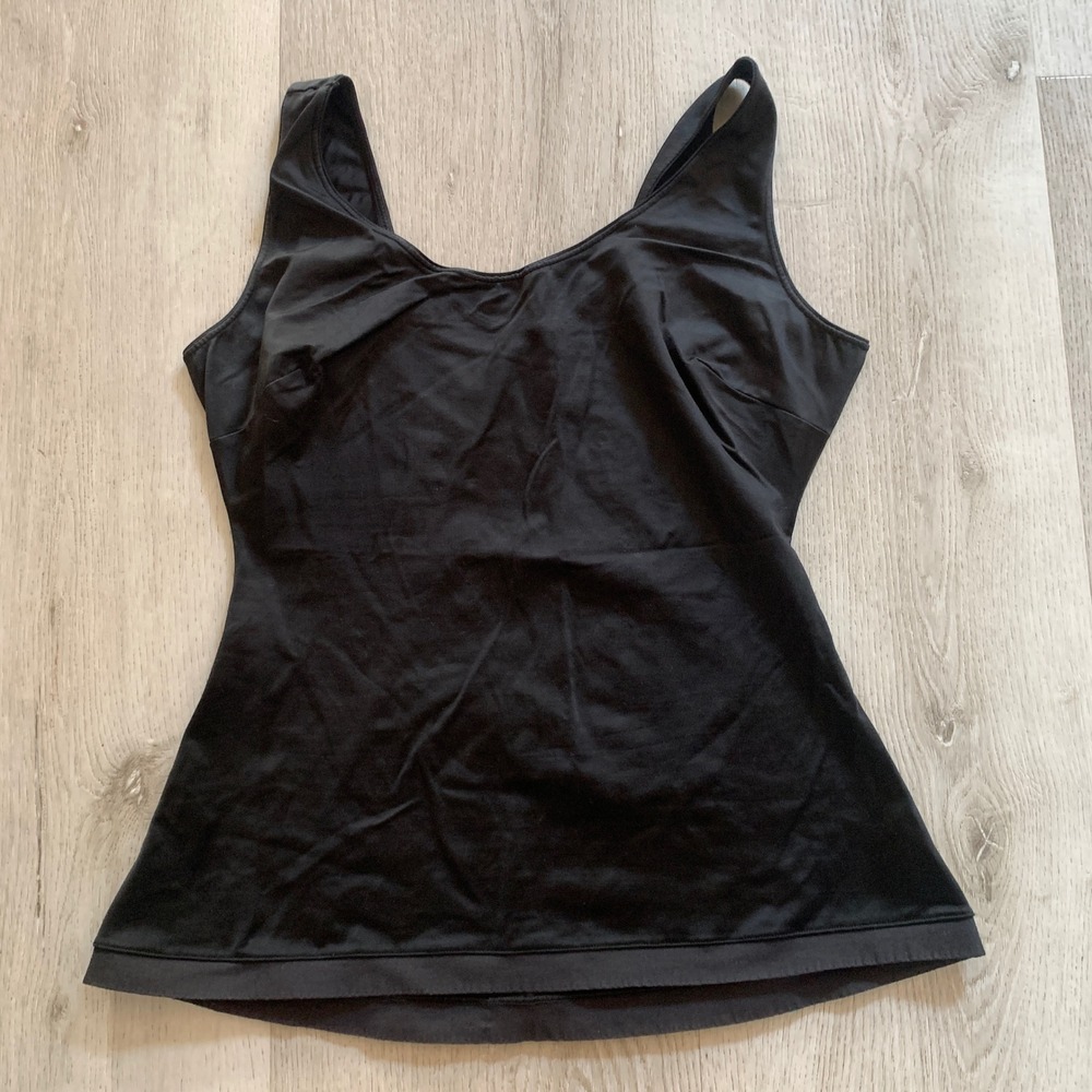 Spanx Black Shapewear Camisole Scoop Neck Smoothing Tank Top XL 10001R